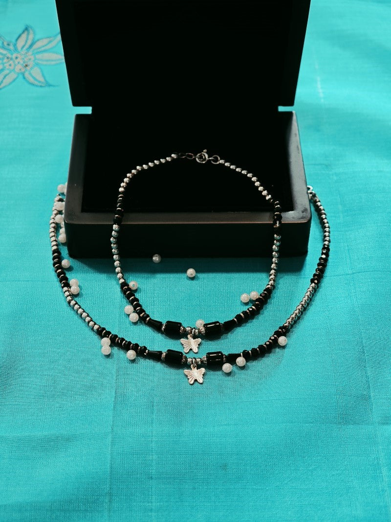 Black Beaded - Anklets (Women's)