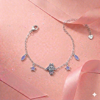 Lavender Labubu Charm Bracelet