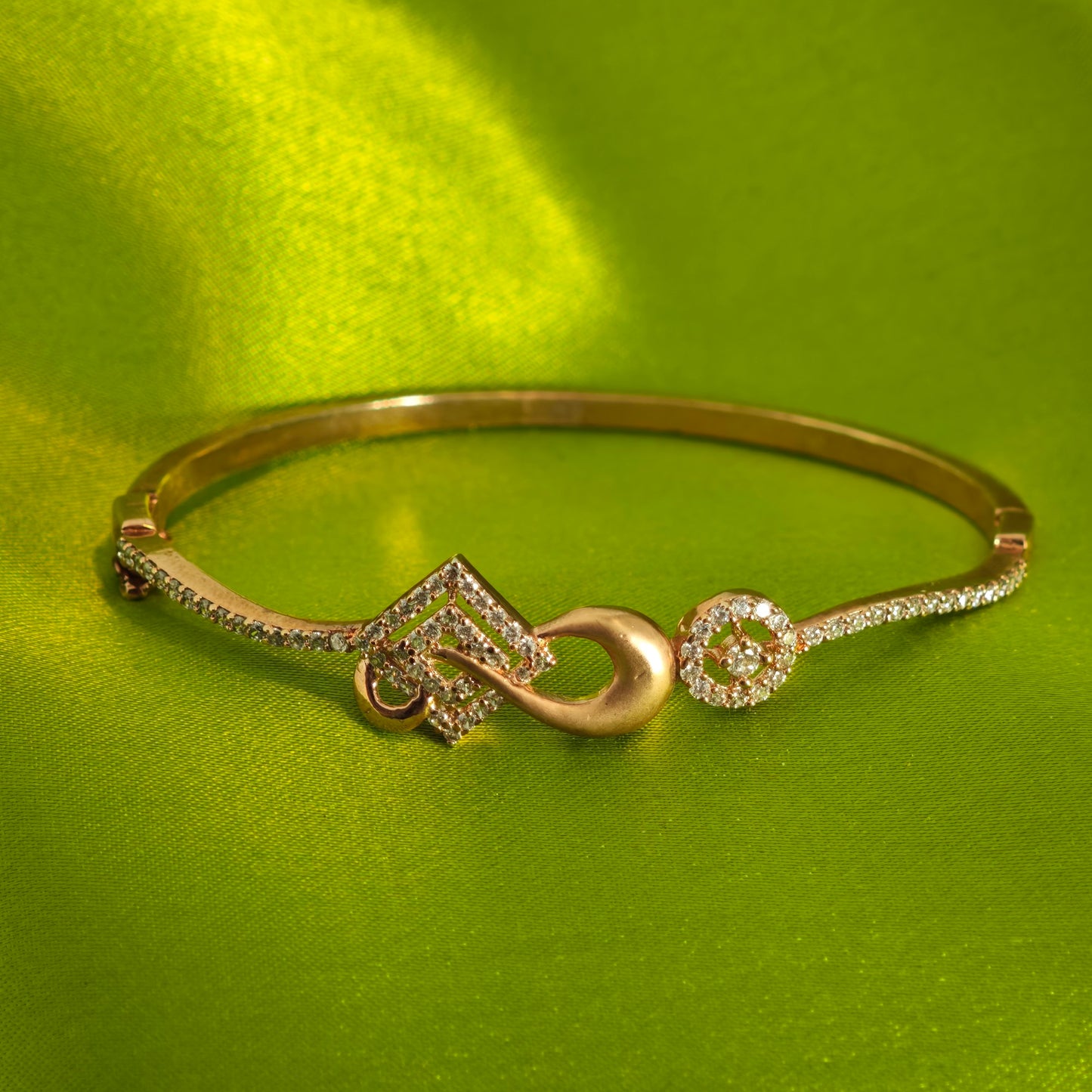 Elegant Rose Gold Silver Kada