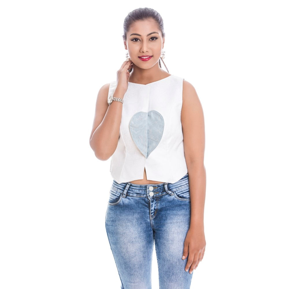 white Heart vest
