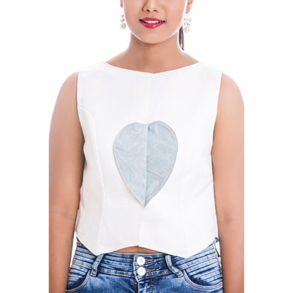 white Heart vest