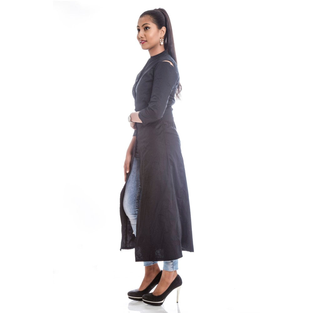 Black Jacket kurta