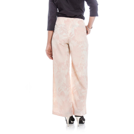 Off white rose printed parallel trouser
